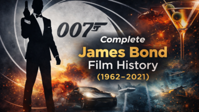 James Bond film history 1962 to 2021 spy theme image